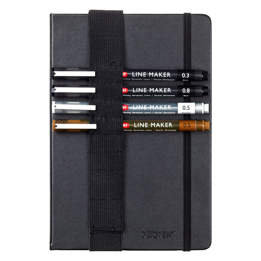 Derwent Bullet Journal Set - A5 Journal + 4 Derwent Line Makers