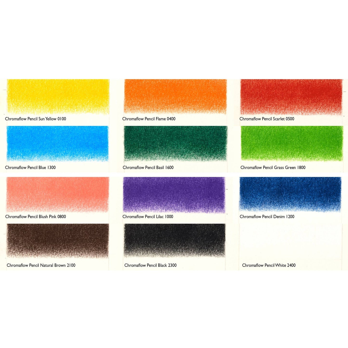 Derwent Chromaflow Pencils - Set of 12 - FREE Set of 2 Blender Pens