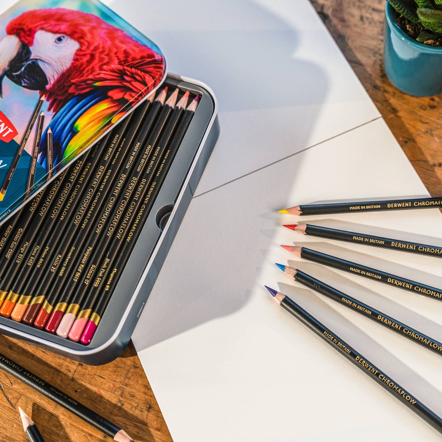 Derwent Chromaflow Pencils - Set of 24 - FREE Set of 2 Blender Pens