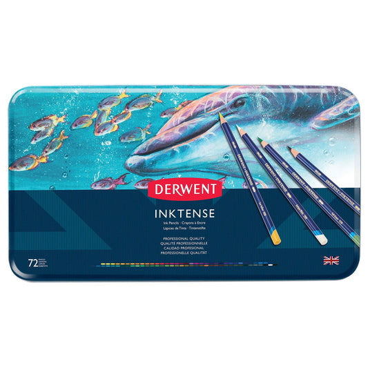 Derwent Inktense Watercolour Ink Pencils - Tin of 72 Assorted Pencils