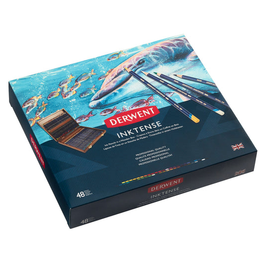 Derwent Inktense Pencils - Wooden Box Set of 48